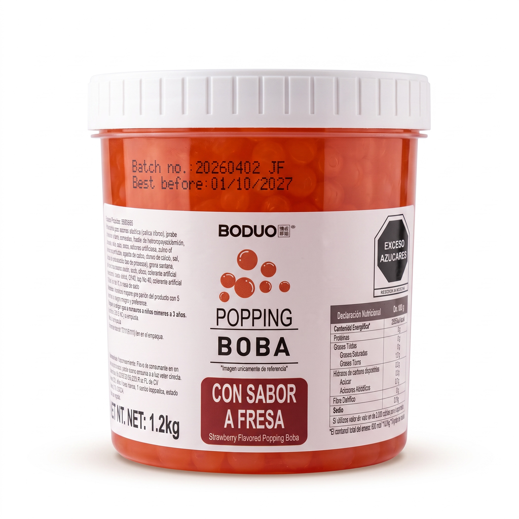 PERLAS EXPLOSIVAS SABOR FRESA BODUO C/1.2kg