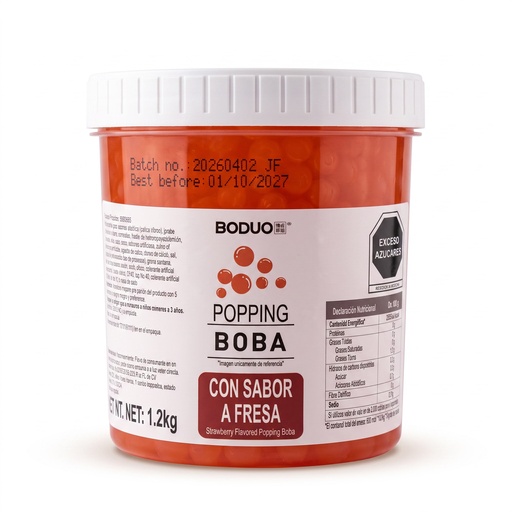 [PEBD-FRE-12-1204] Perlas Explosivas Sabor Fresa Boduo C/1.2kg