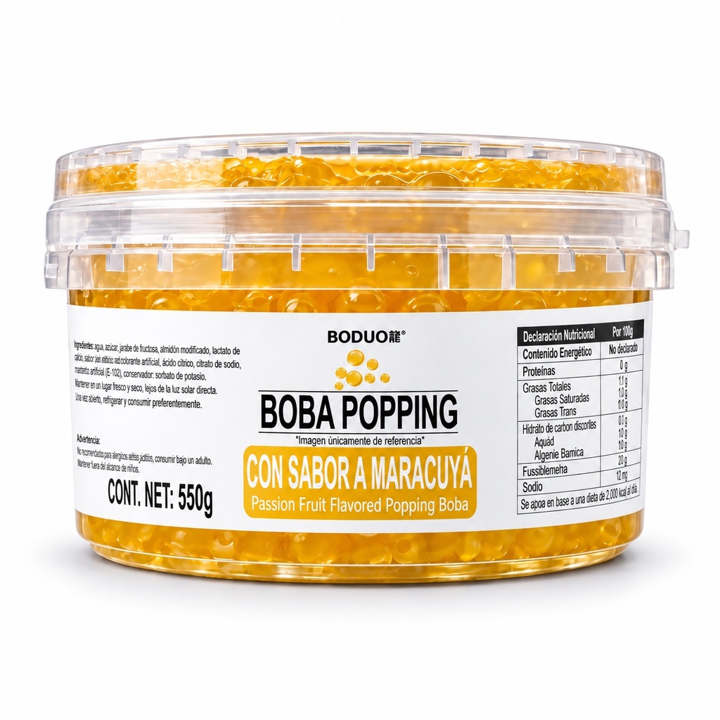 Perlas Explosivas Sabor Maracuyá Boduo C/550Gr