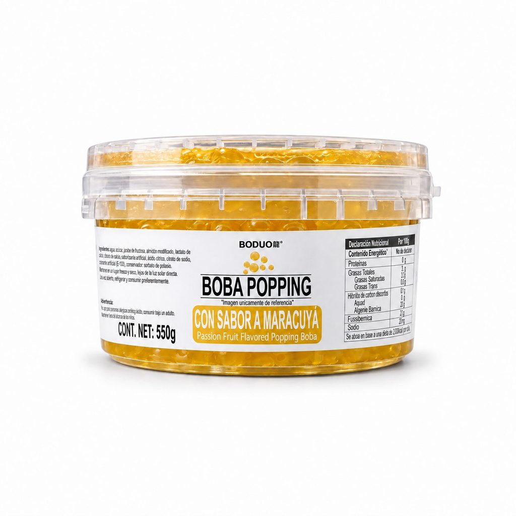 Perlas Explosivas Sabor Maracuyá Boduo C/550Gr