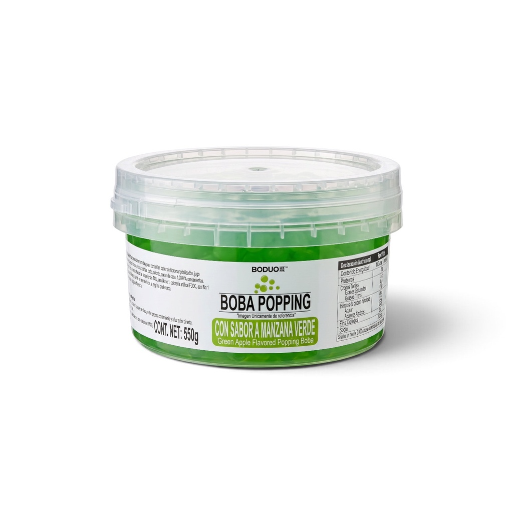 Perlas Explosivas Sabor Manzana Verde Boduo C/550Gr
