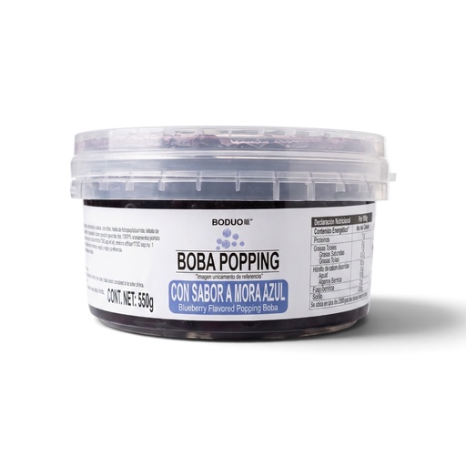 [PEBD-MOR-5C-1217] Perlas Explosivas Sabor Mora Azul Boduo C/550Gr
