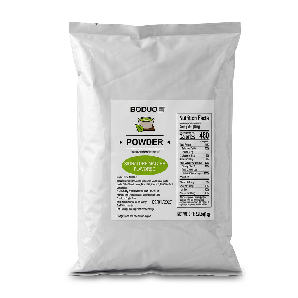 POLVO PARA PREPARAR BEBIDAS SABOR MATCHA BODUO