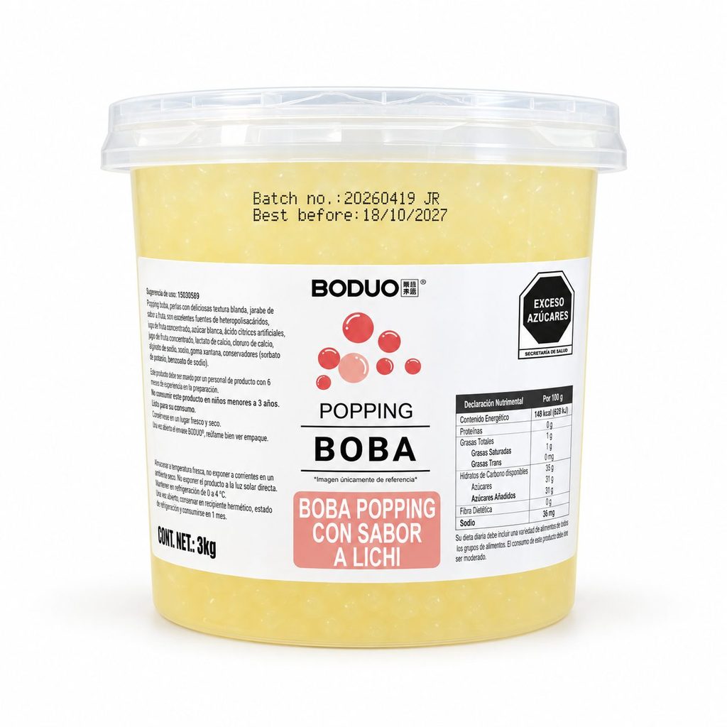 Perlas Explosivas Sabor Lychee Boduo C/3kg