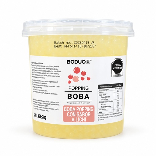 [PEBD-LYC-3K-1207] Perlas Explosivas Sabor Lychee Boduo C/3kg