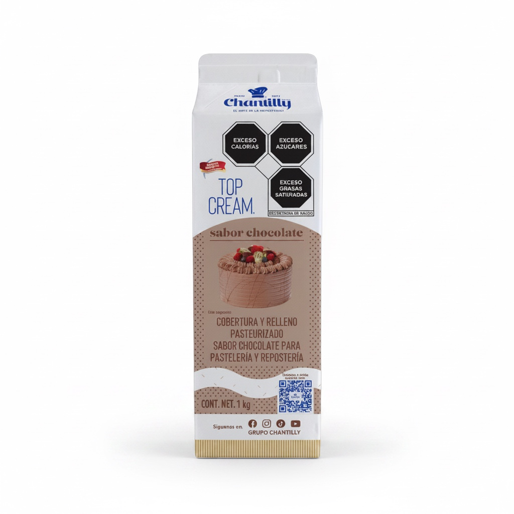 Crema para Batir Chocolate Top Cream 1KG Chantilly