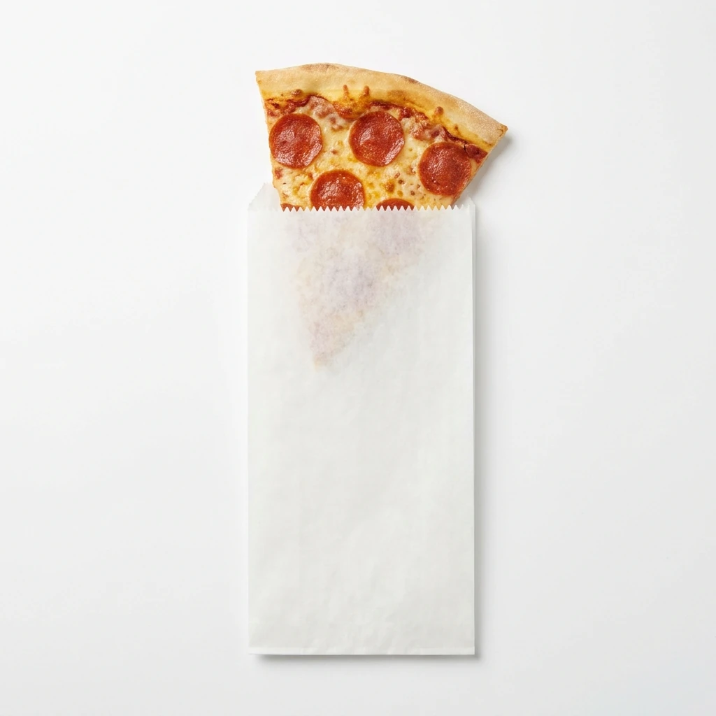 Bolsa de Papel Para Pizza Blanca 12cm x 17cm