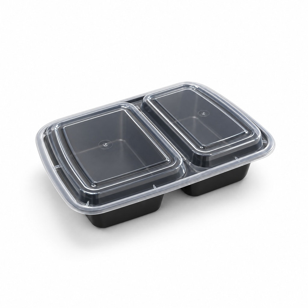 Contenedor PP Inyectado Luxury Reutilizable con 2 Div INIX
