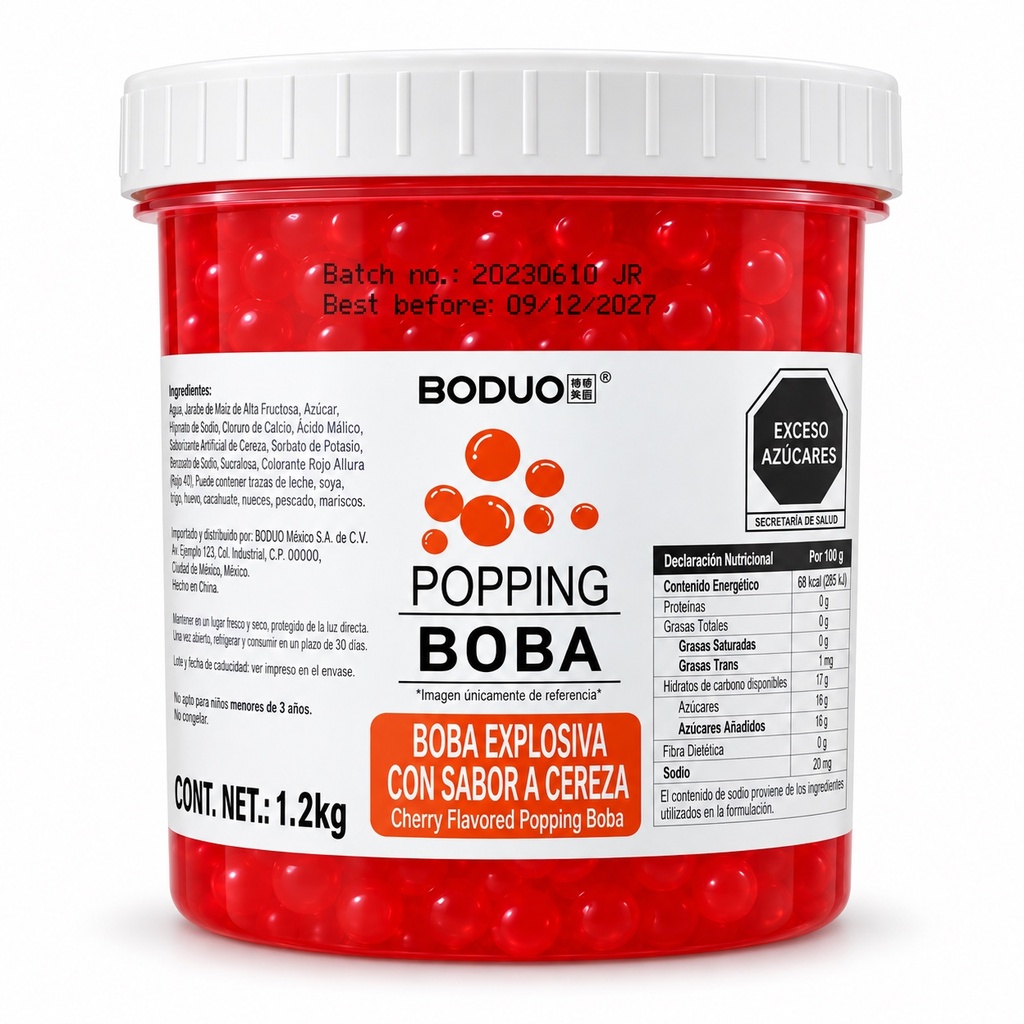 Perlas Explosivas Sabor Cereza Boduo C/1.2kg