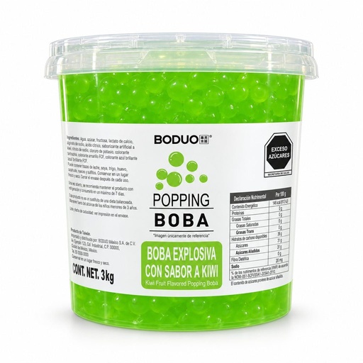 [PEBD-KIW-3K] Perlas Explosivas Sabor Kiwi Boduo C/3kg