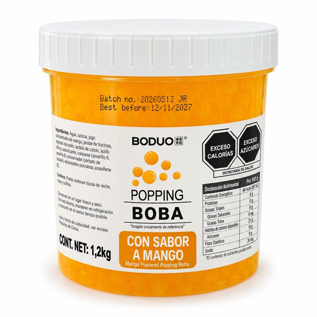 Perlas Explosivas Sabor Mango Boduo C/1.2kg