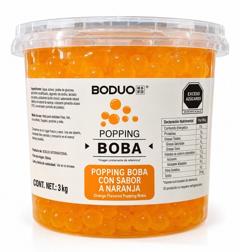 [PEBD-NAR-3K] Perlas Explosivas Sabor Naranja Boduo C/3kg