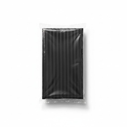 Popote para Tapioca/perlas Color Negro C/50u