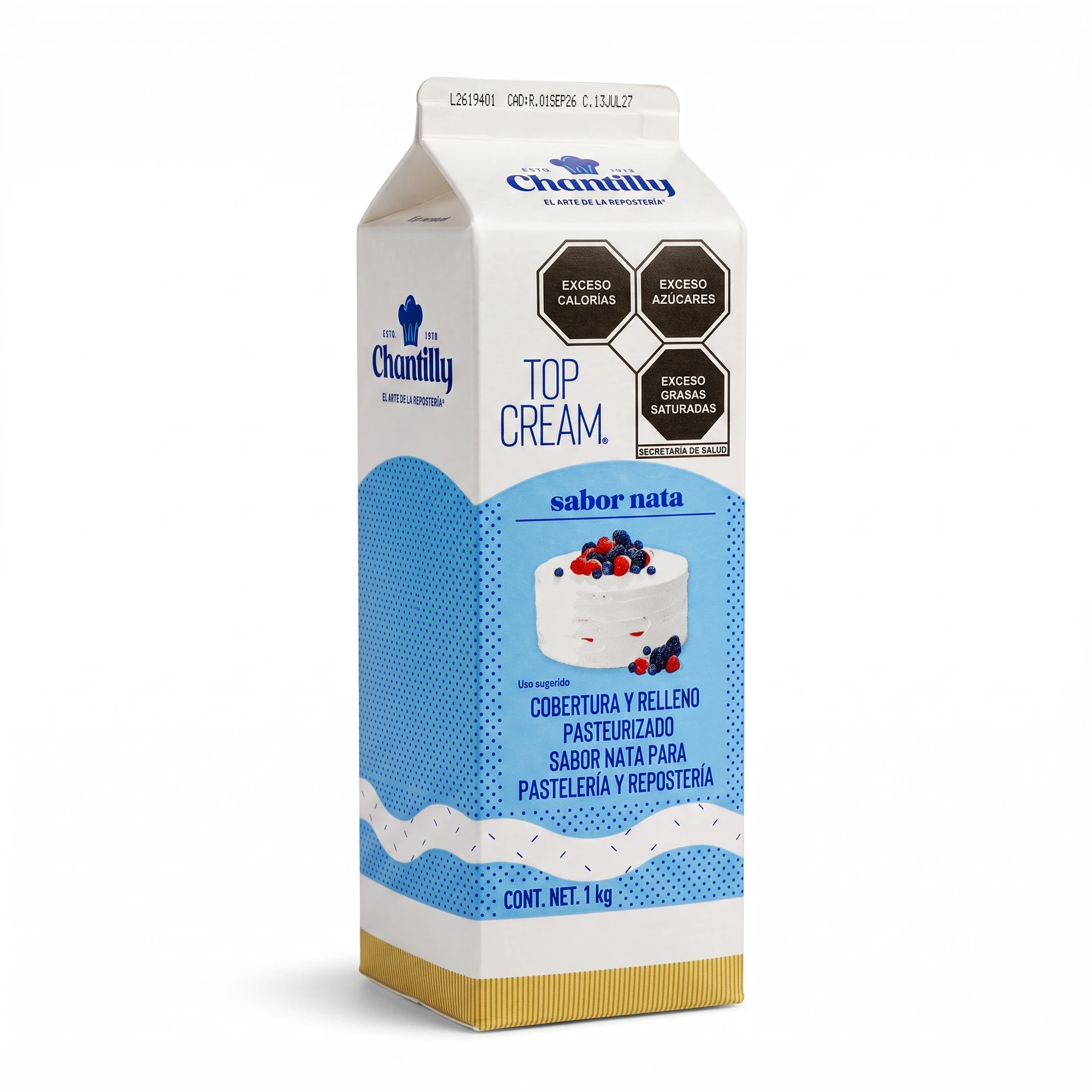Crema para Batir Nata Top Cream 1LT Chantilly